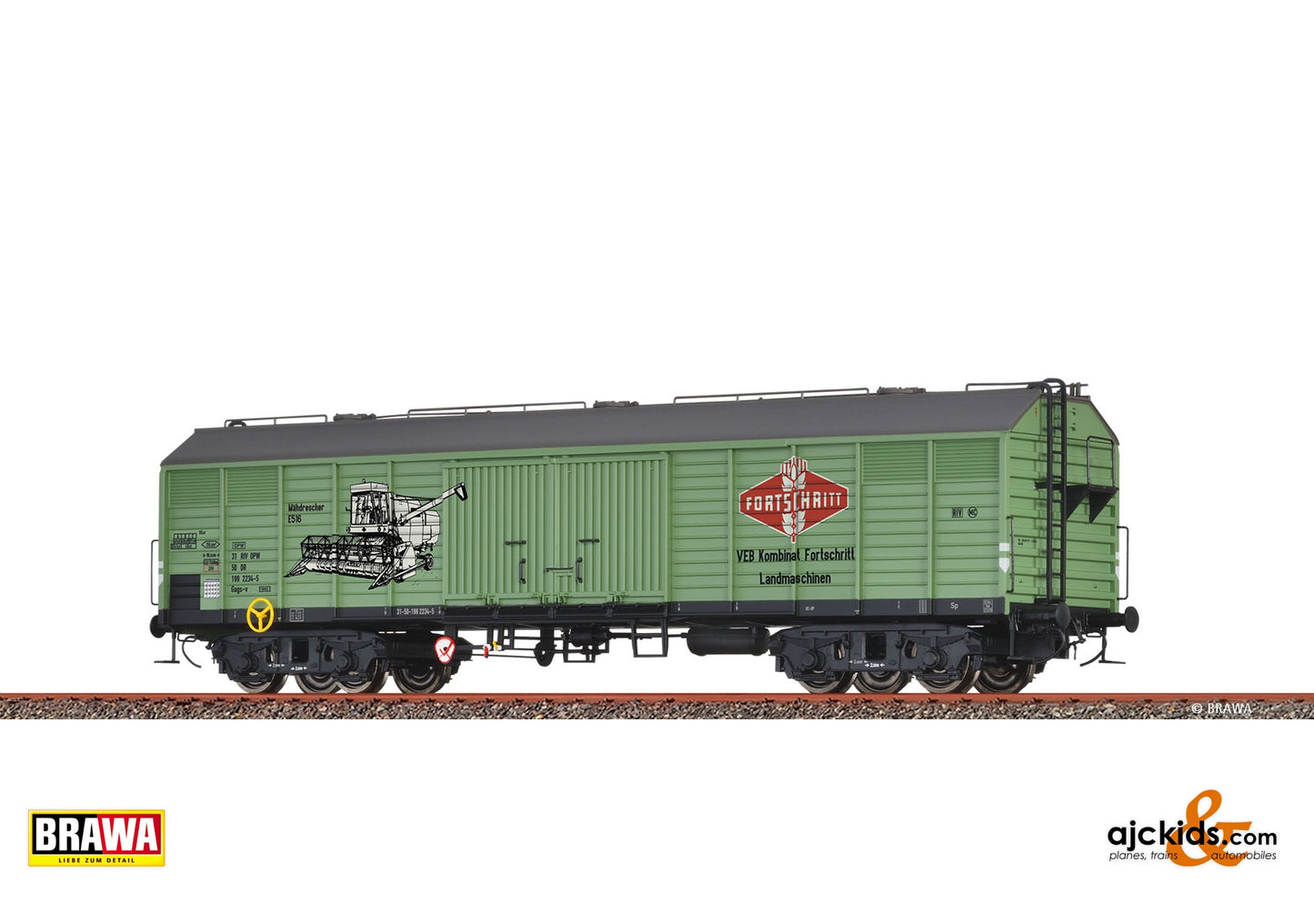 Brawa 50416 - H0 Covered Freight Car Gags-v "Fortschritt" DR