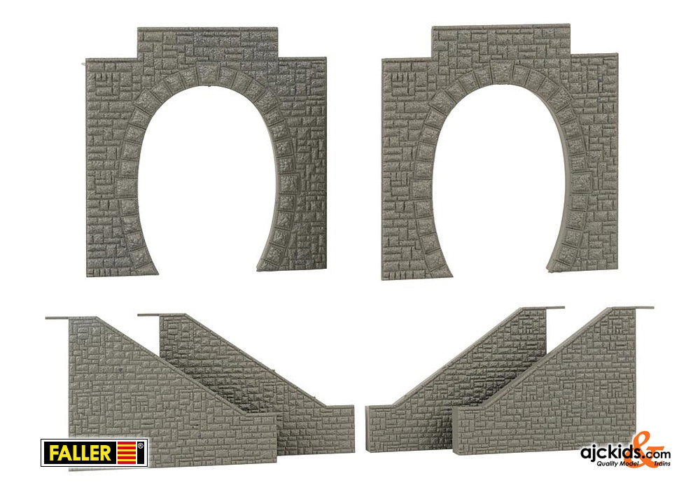 Faller 120576 - 2 Tunnel portals, 1-track, EAN: 4104090205768