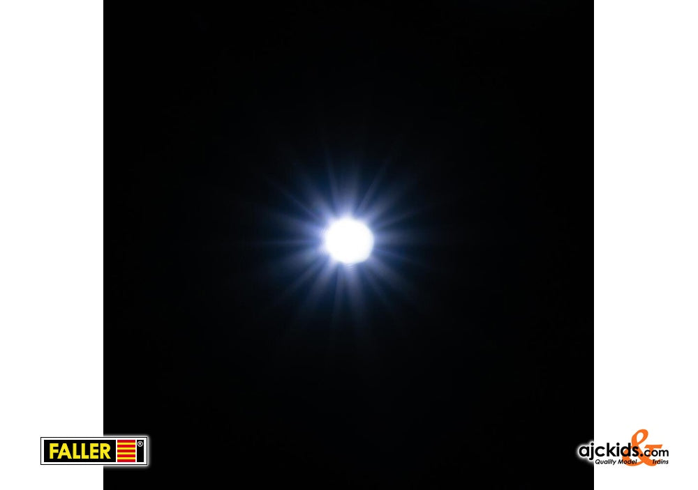 Faller 180719 - 5 Self-flashing LEDs, white (6.8 Hz stroboscope)