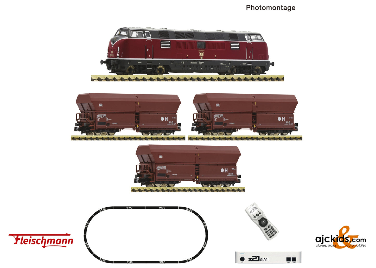 Fleischmann 5170003 z21 start digital set class 221 and goods train