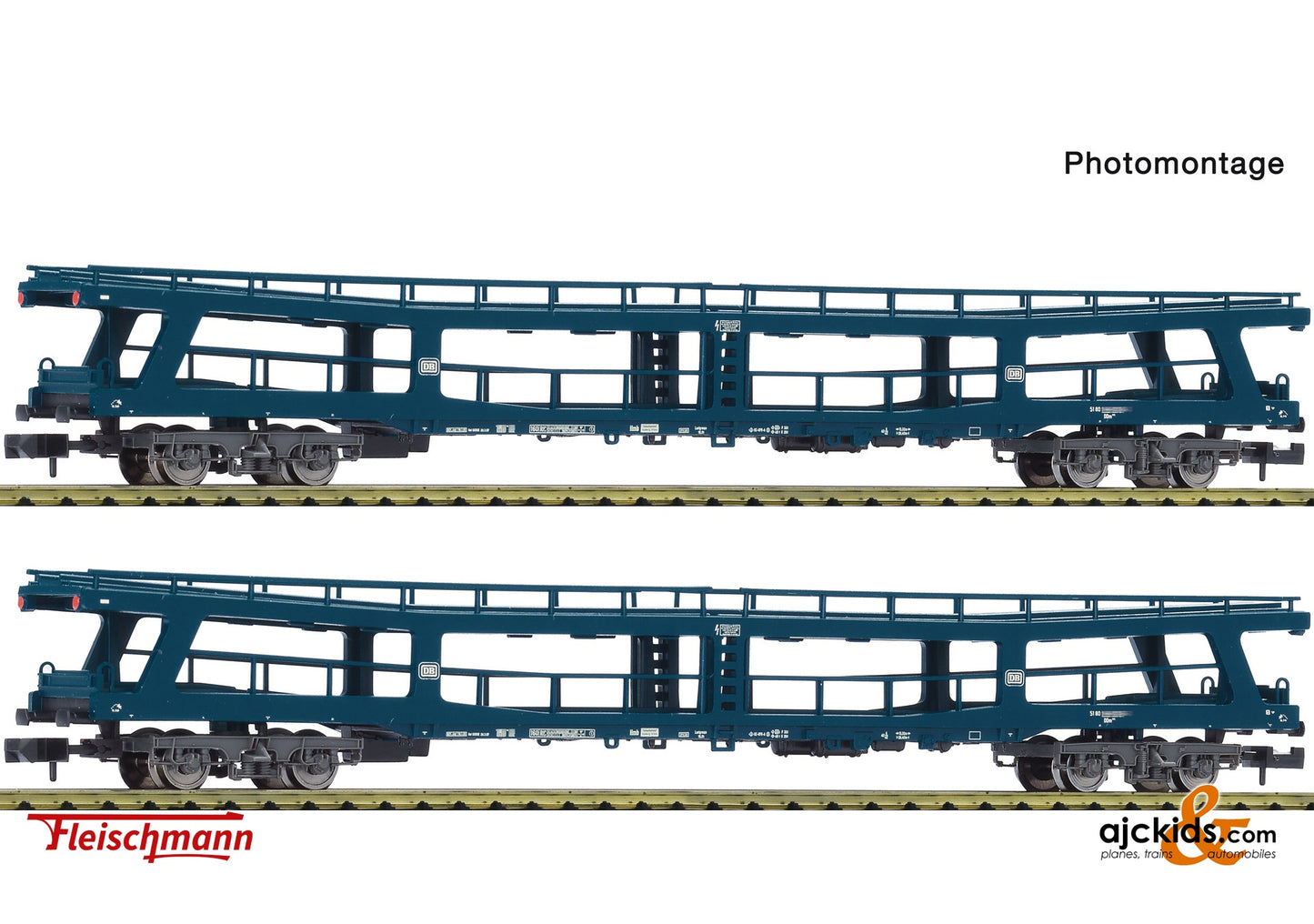 2 piece set: Car carrier wagons,DB