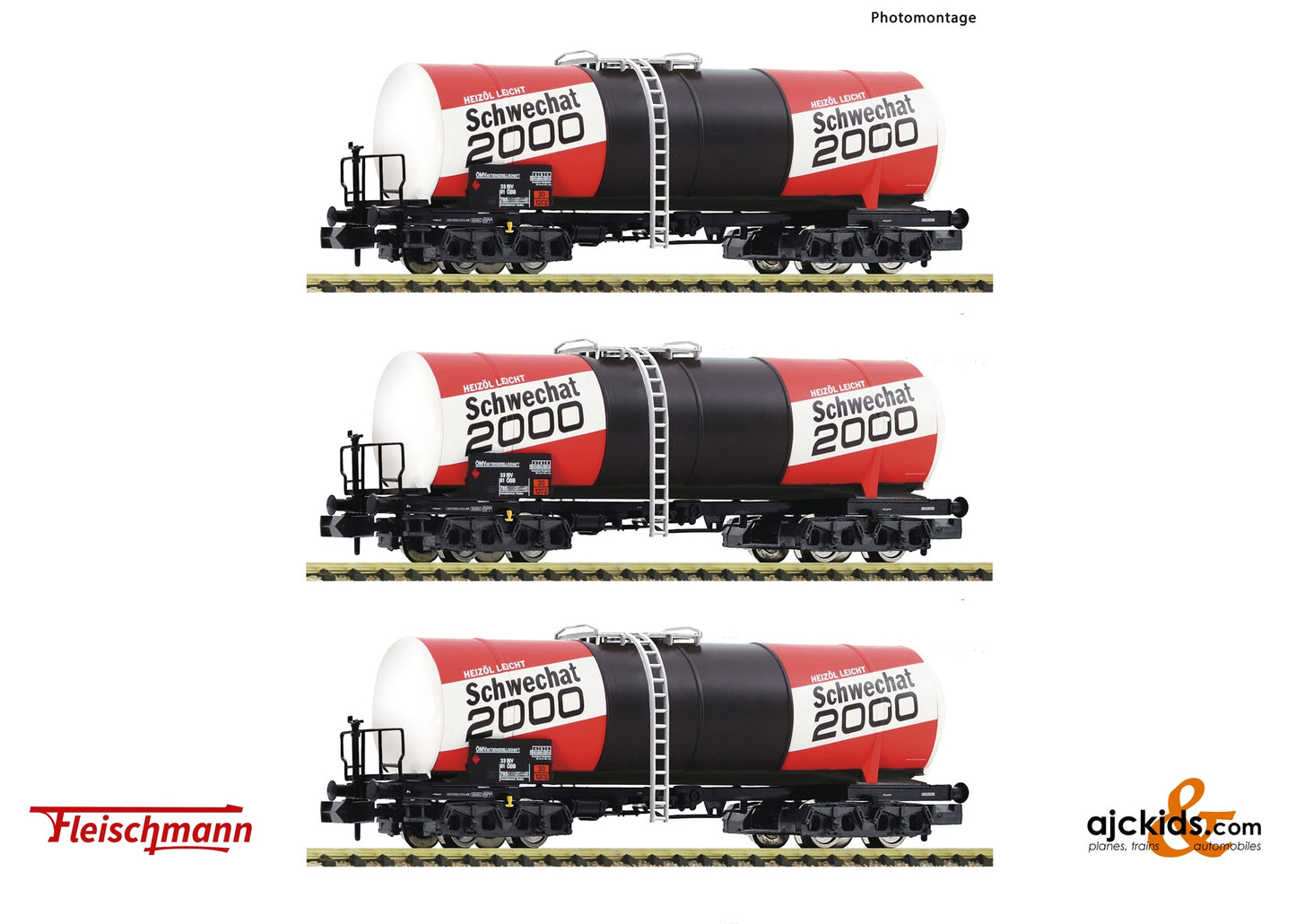Fleischmann 6660073 3-piece set: Tank wagons, ÖBB