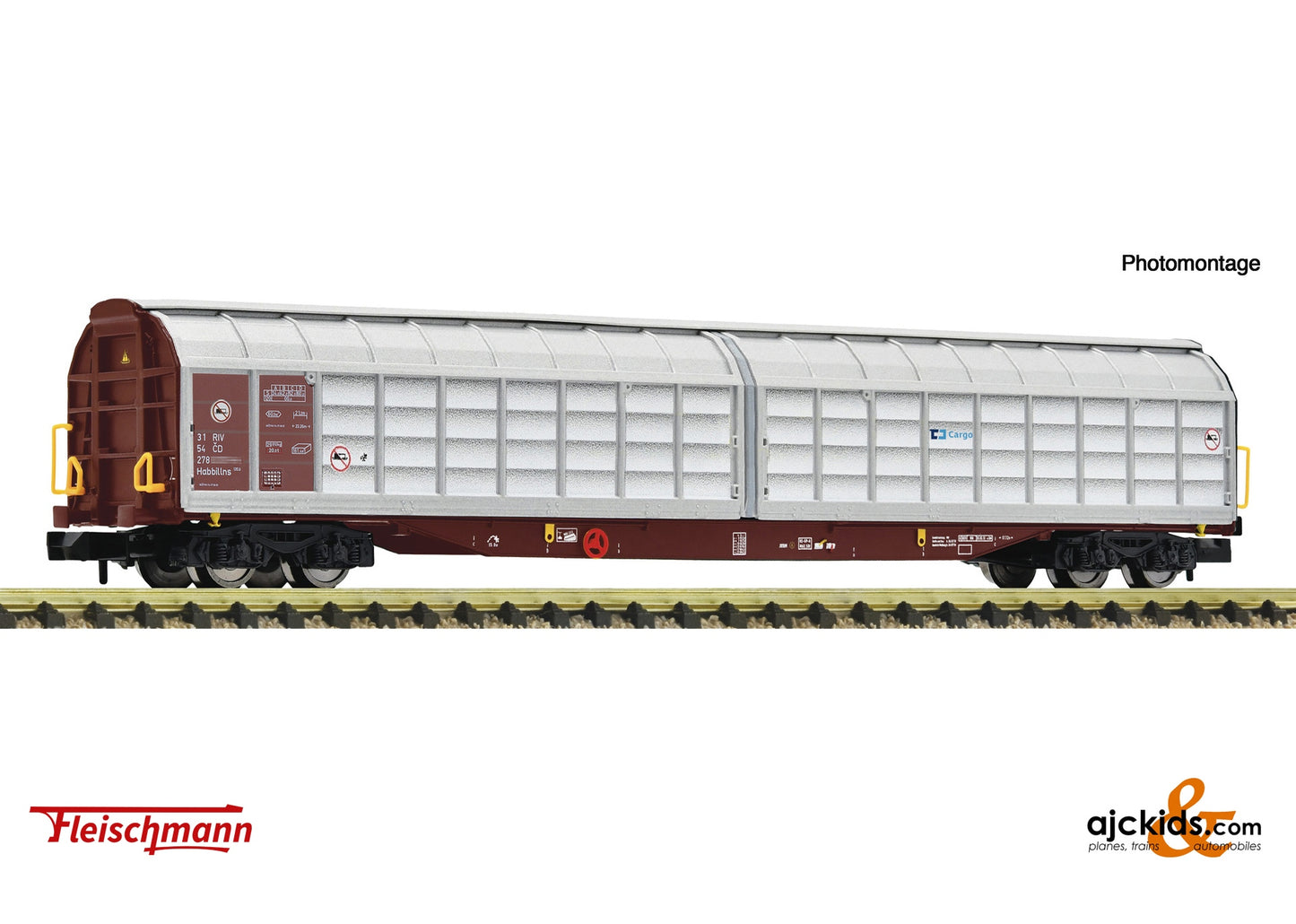 Fleischmann 6660079 High capacity sliding wall wagon, CD Cargo