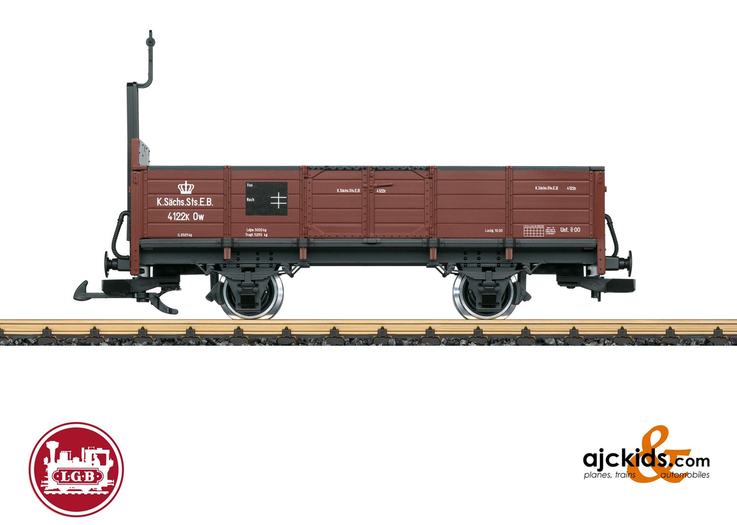 LGB 40274 - Royal Saxon State Railways Gondola, Car Number 4122 K