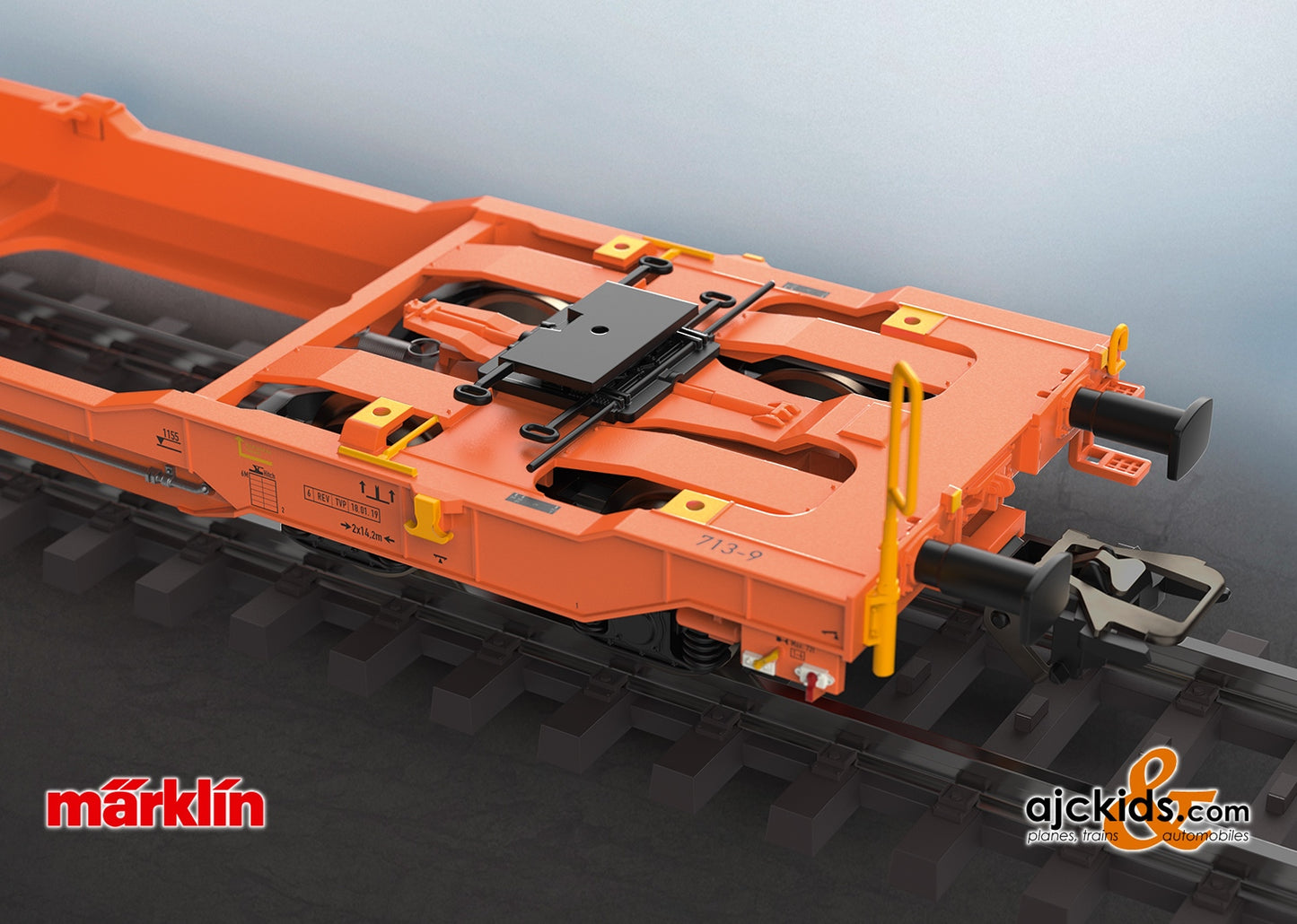 Marklin 47471 - Type Sdggmrss Double Deep Well Flat Car Bertschi