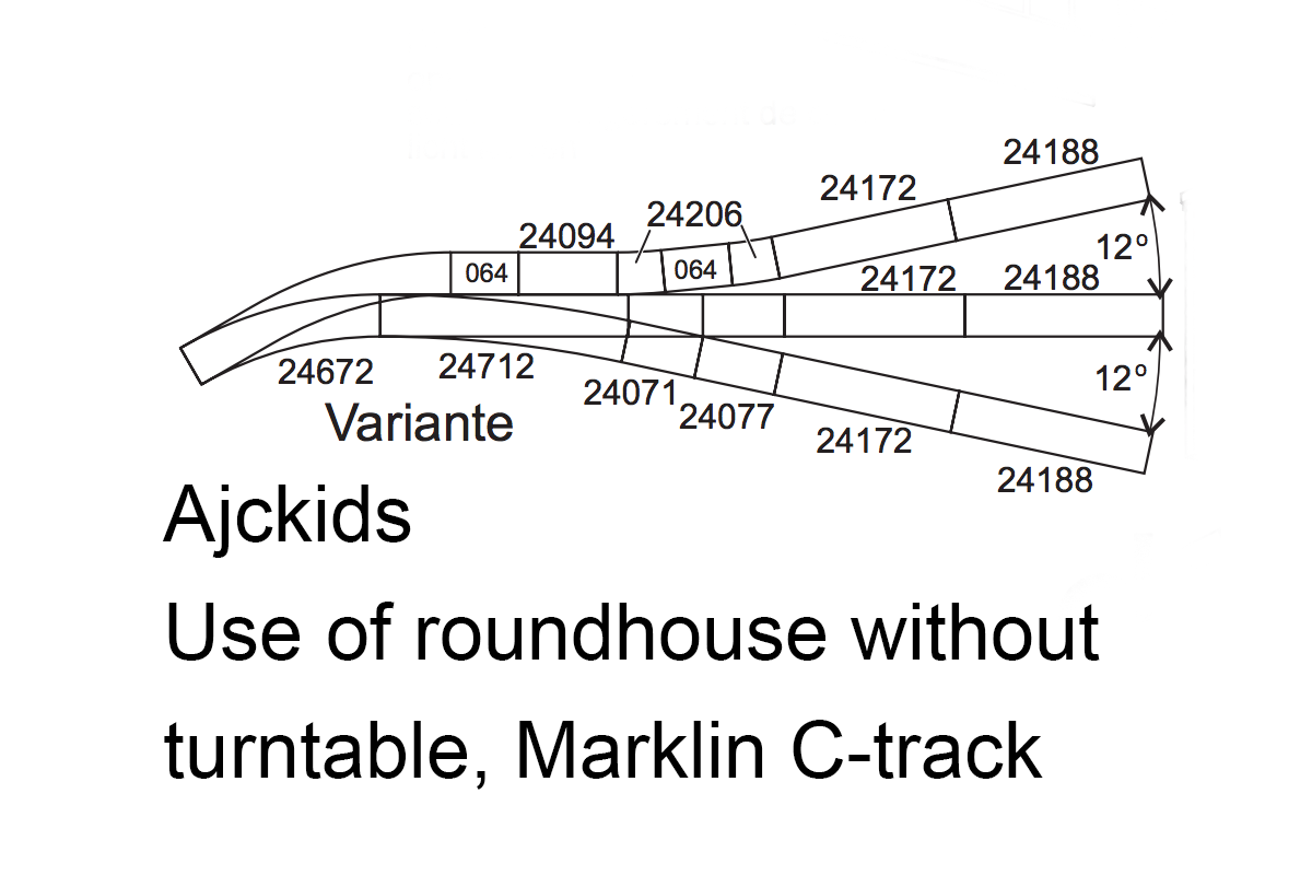 Marklin 72886 Roundhouse with C-track and no turntable