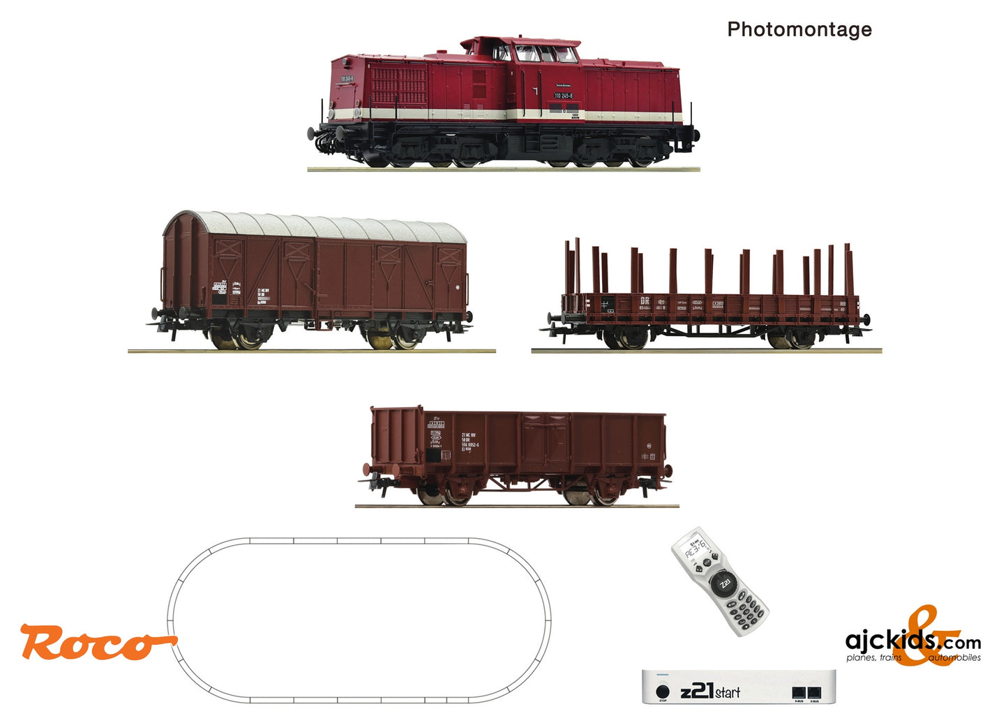 Roco 5110009 z21 start digital set class 110 and goods train
