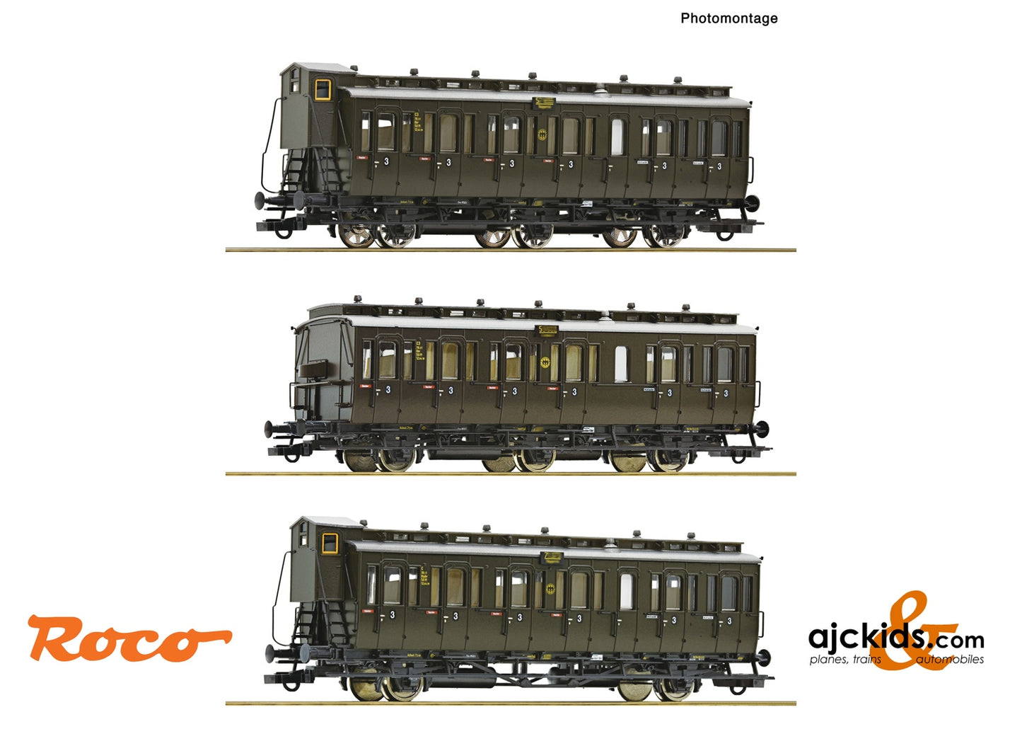 Roco 6200254 - 3 piece set: Coaches, DRG