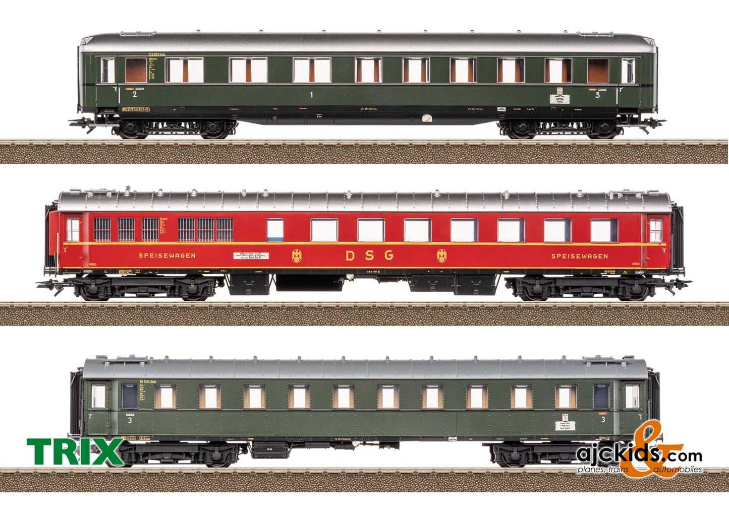 Trix 23623 - Express Train Passenger Car Set 2 for the “D 74”