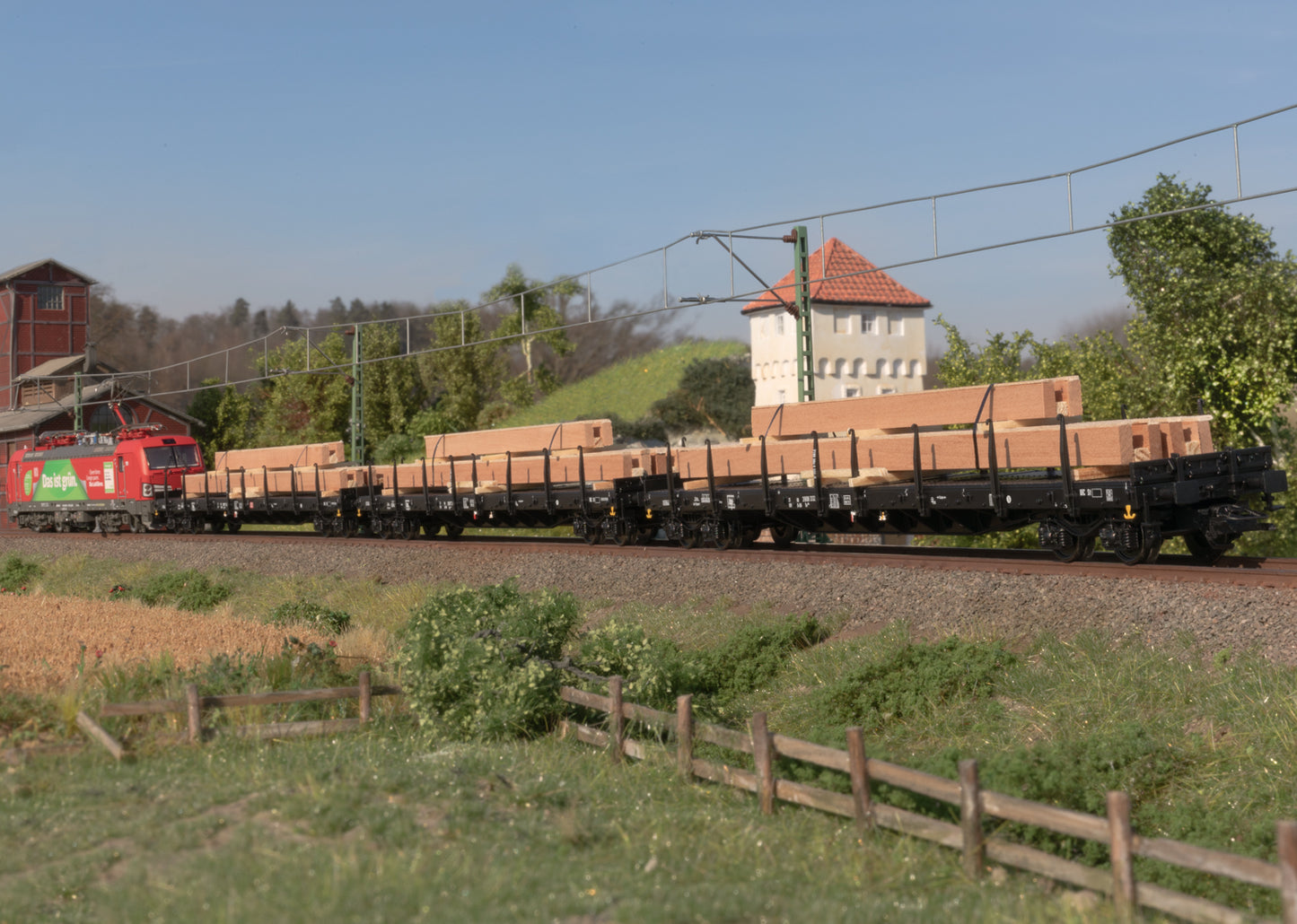 Marklin 47153 - Stake Car Set with a Load of Wood