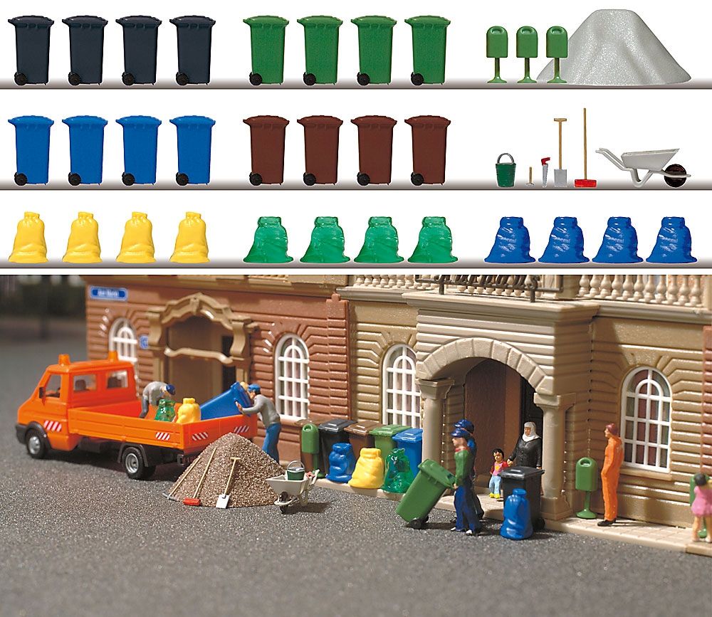 Busch 1136 - Garbage & Trash Set