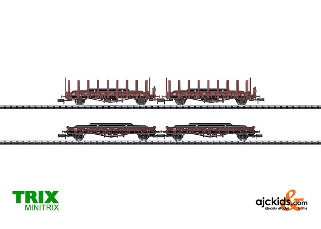 Trix 15411 - Set with 4 Stake Cars