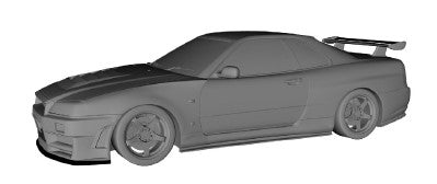 Schuco 452033800 - Nissan GT-R R34 silver 1:64 EAN: 4007864064960, at Ajckids.com, authorized Schuco dealer for the USA.