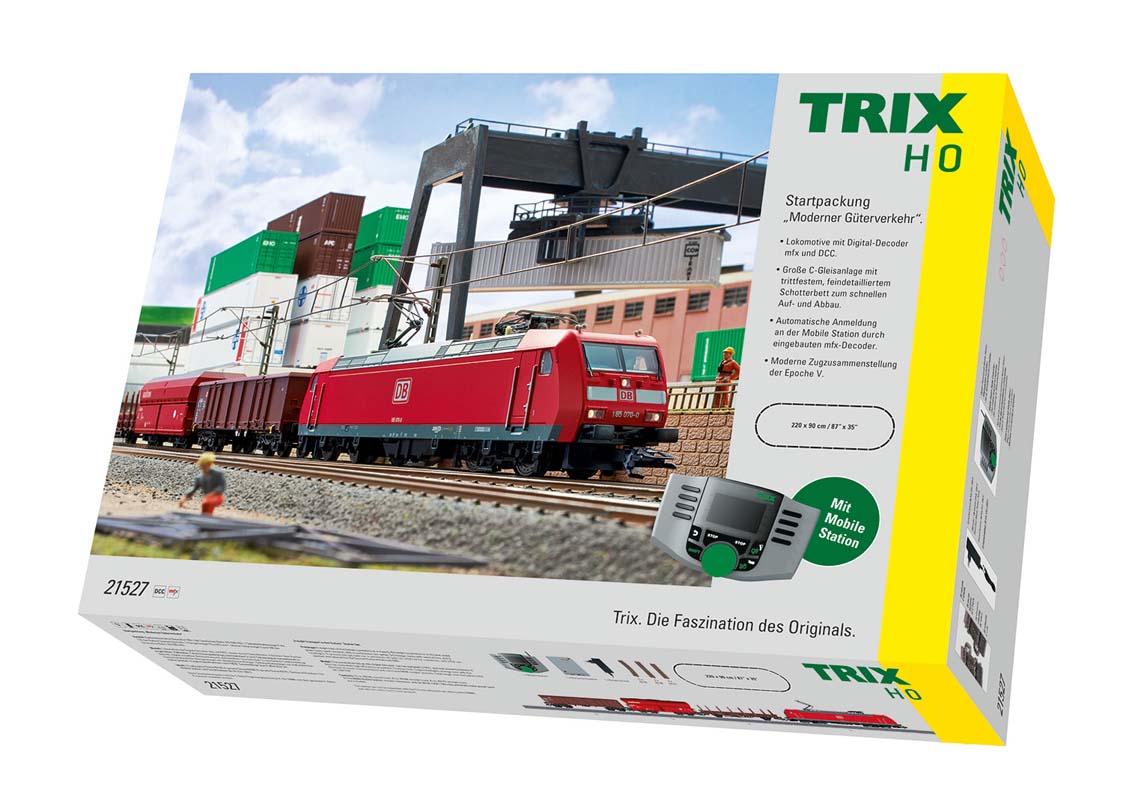 Trix 21527 - Digital Modern Freight Service Starter Set w/Mobile Station; 120v