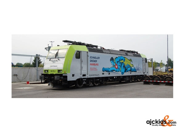 Trix 22653 - Dgtl cl 185.2 Captrain Electric Locomotive (150 Yr of Hamburg Harbor RR)