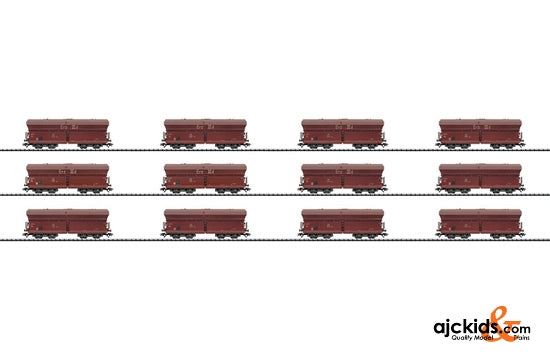 Trix 24202 - Set with 12 Freight Cars, in the "Langer Heinrich" / "Long Henry" Display.