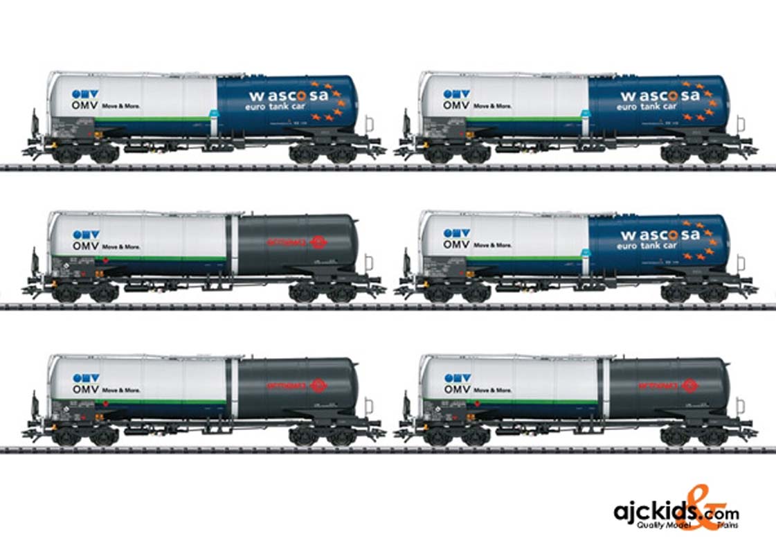 Trix 24206 - Freight Car Set with 6 Type Zans and Zacns Tank Cars; Era VI