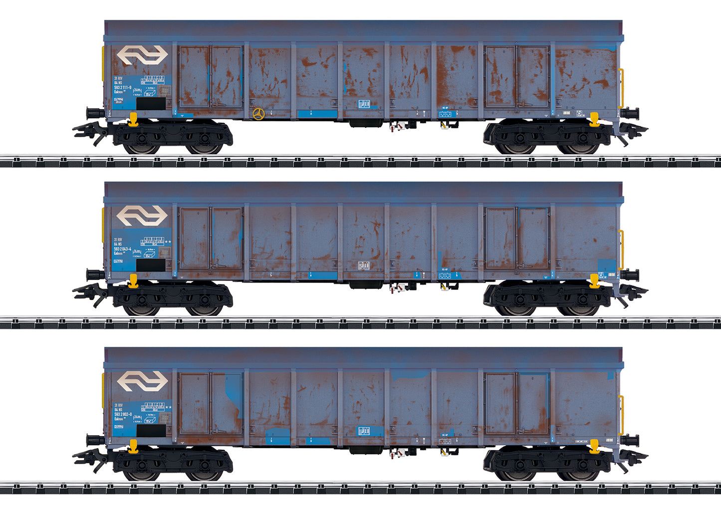 Trix 24367 - Wood Chips Transport High Side Gondola Set