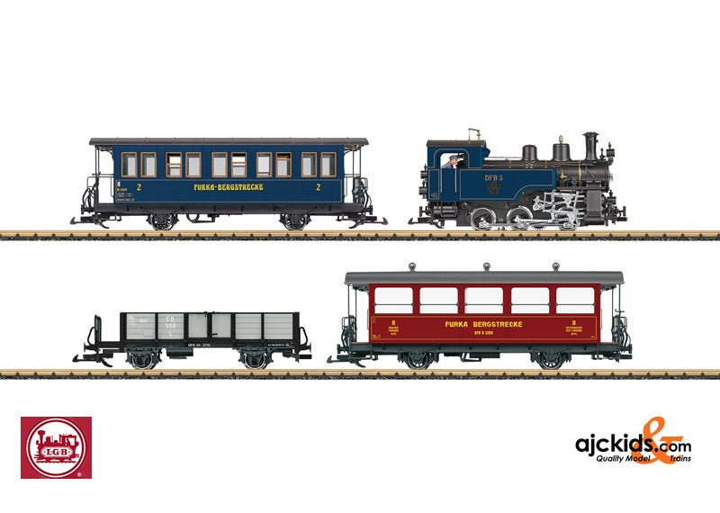 LGB 29272 - DFB Train Set w/ Steam Locomotive & 3 Cars