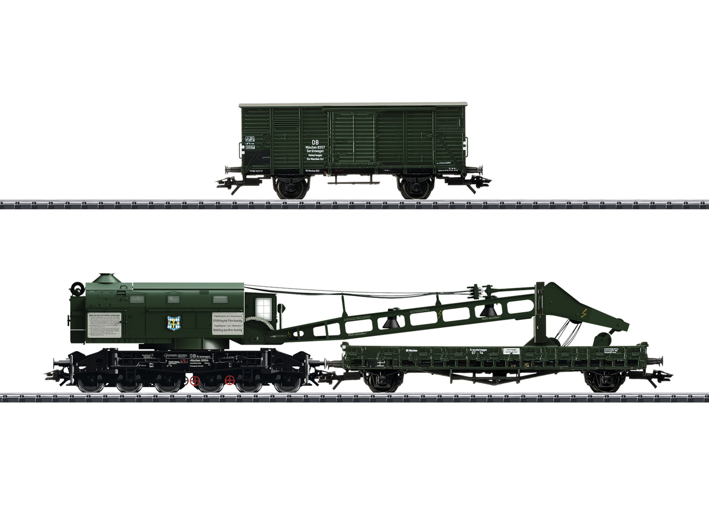 Trix 23057 - Digital DB Ardelt 57 Metric Ton Steam Crane; Era IIIb