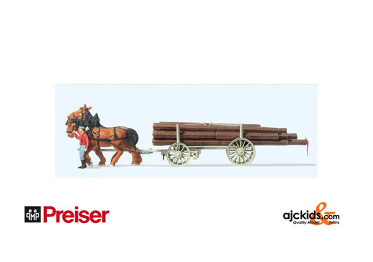 Preiser 30465 Log wagon with logs