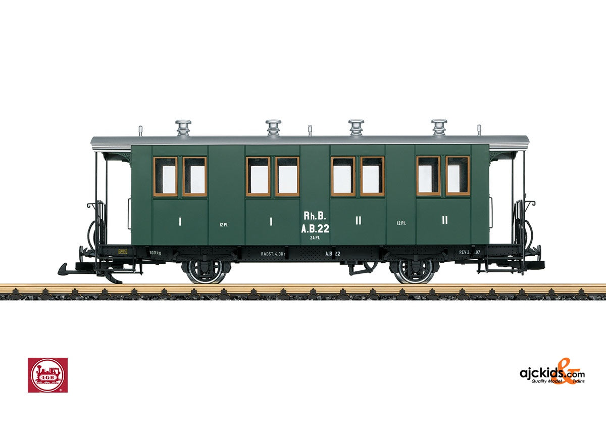 LGB 33401 - RhB Passenger Car, Car # AB 22, 1st/2nd Class