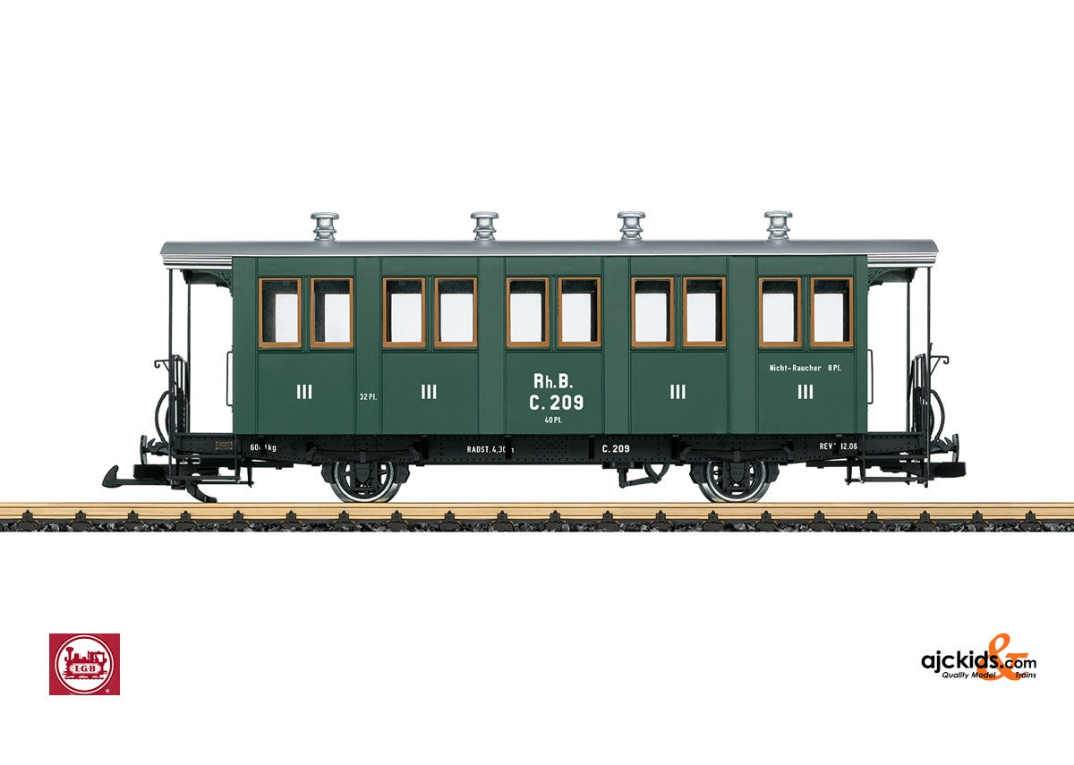 LGB 33402 - RhB Passenger Car, Car # C 209, 3rd Class