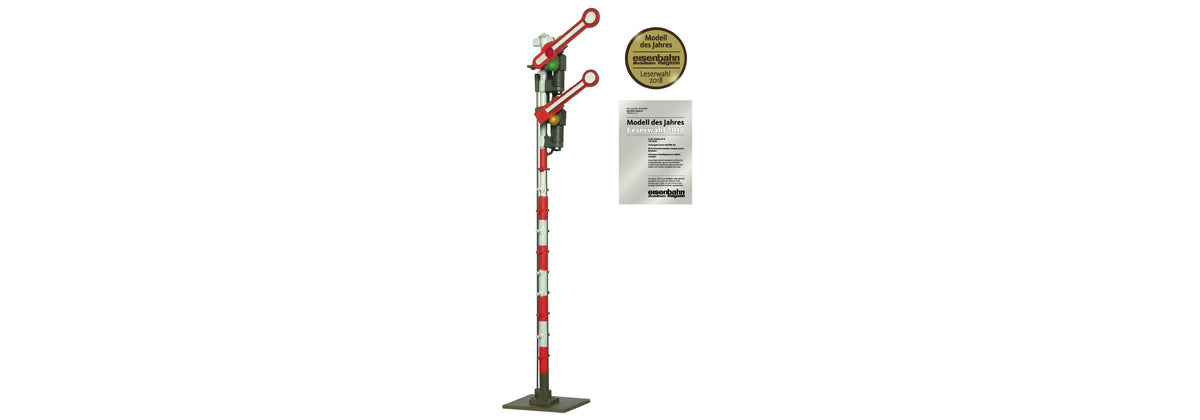 Roco 40612 - H0 Semaphore home signal OBB, with 2 coupled, rebuilt arm