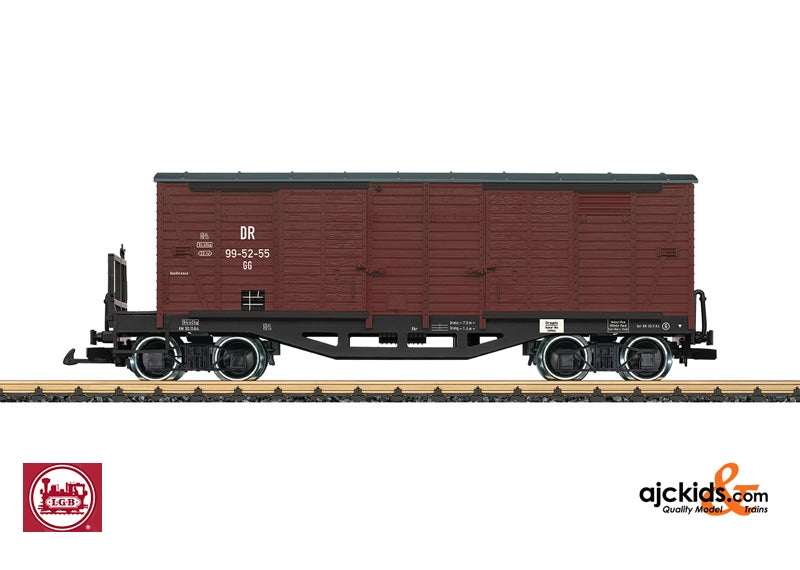 LGB 42639 - DR Four-axle Boxcar, Era III