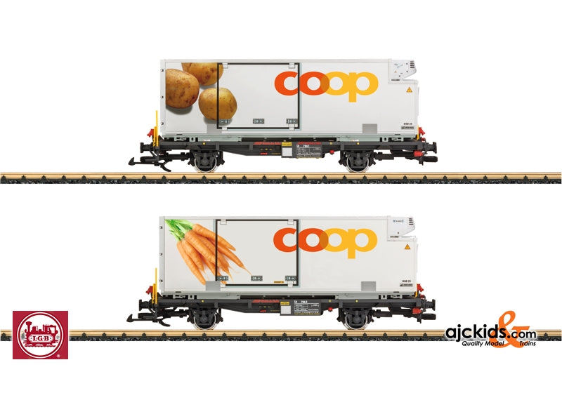 LGB 45898 - RhB Coop Container Transport Car Set