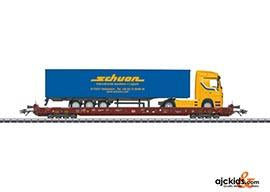 Marklin 47426 - Type Saadkms 690 Rolling Road Depressed Floor End Flat Car