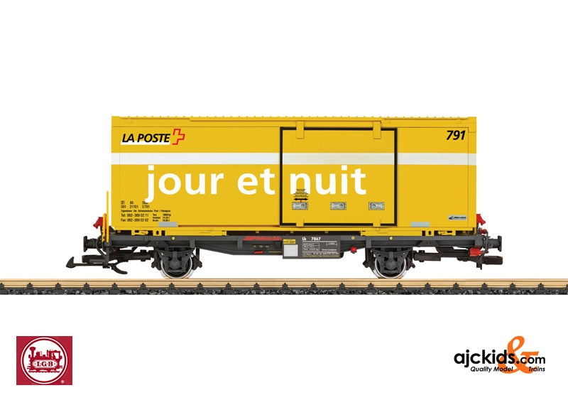 LGB 47894 - RhB La Poste Container Transport Car