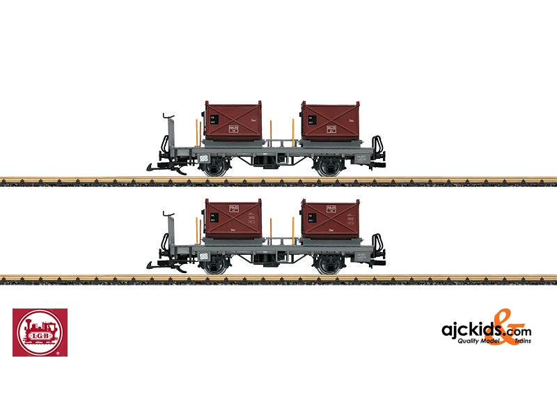 LGB 49140 - Container Flat 2-Car RhB