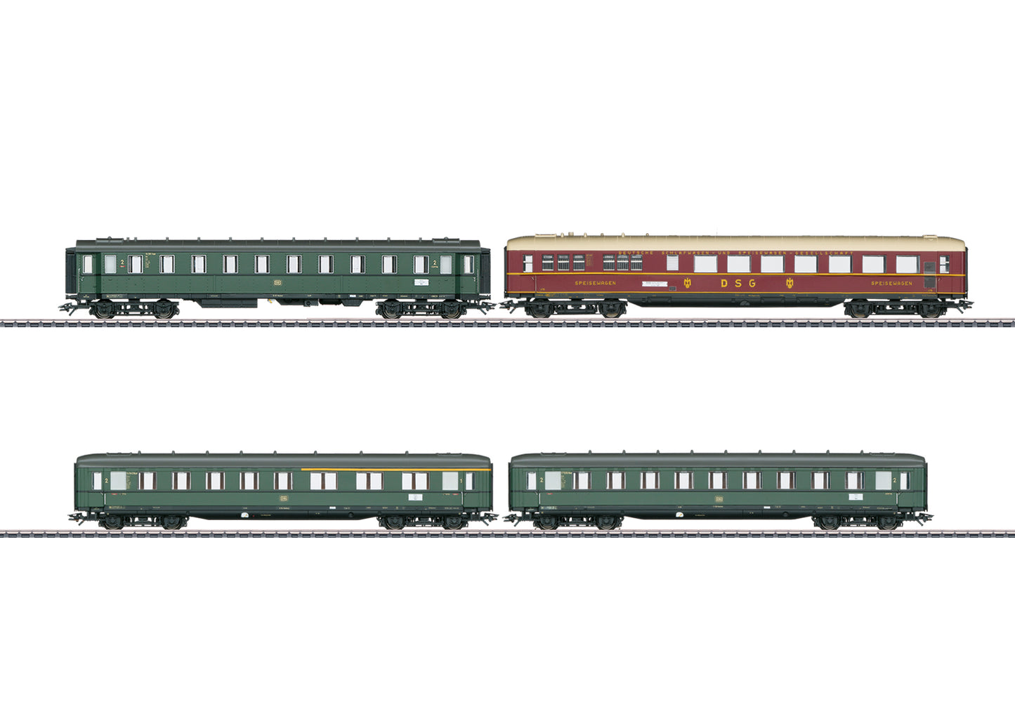 Marklin 43279 - Express Train Passenger Car Set for the BR 18 505 Steam Locomotive