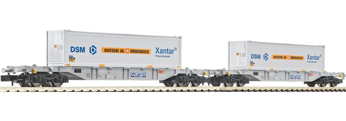 Fleischmann 825501 - 2 piece container wagon set of the SBB