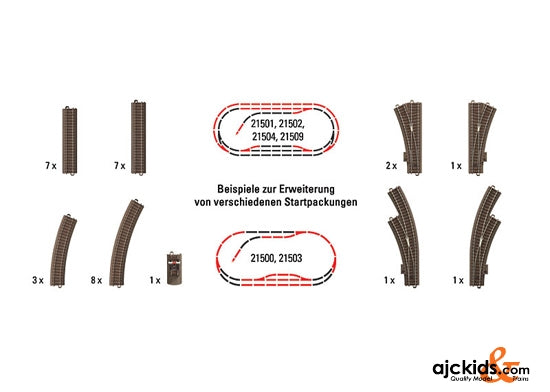 Trix 62900 - Trix H0 Large C Track Extension Set
