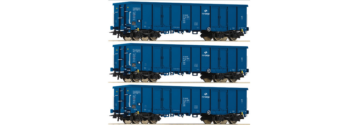 Roco 76128 - 3 piece set: Open goods Cars, PKP Cargo