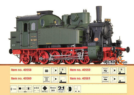 Brawa 40561 Steam Locomotive with Tender 98.10 DRG (Digital Sound Smoke)