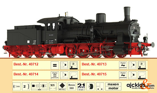 Brawa 40715 Steam Locomotive G7.1 DR III AC/SS