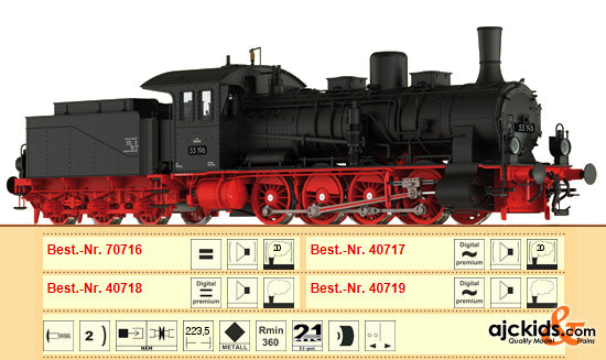 Brawa 40717 Steam Locomotive G7.1 BB� III AC