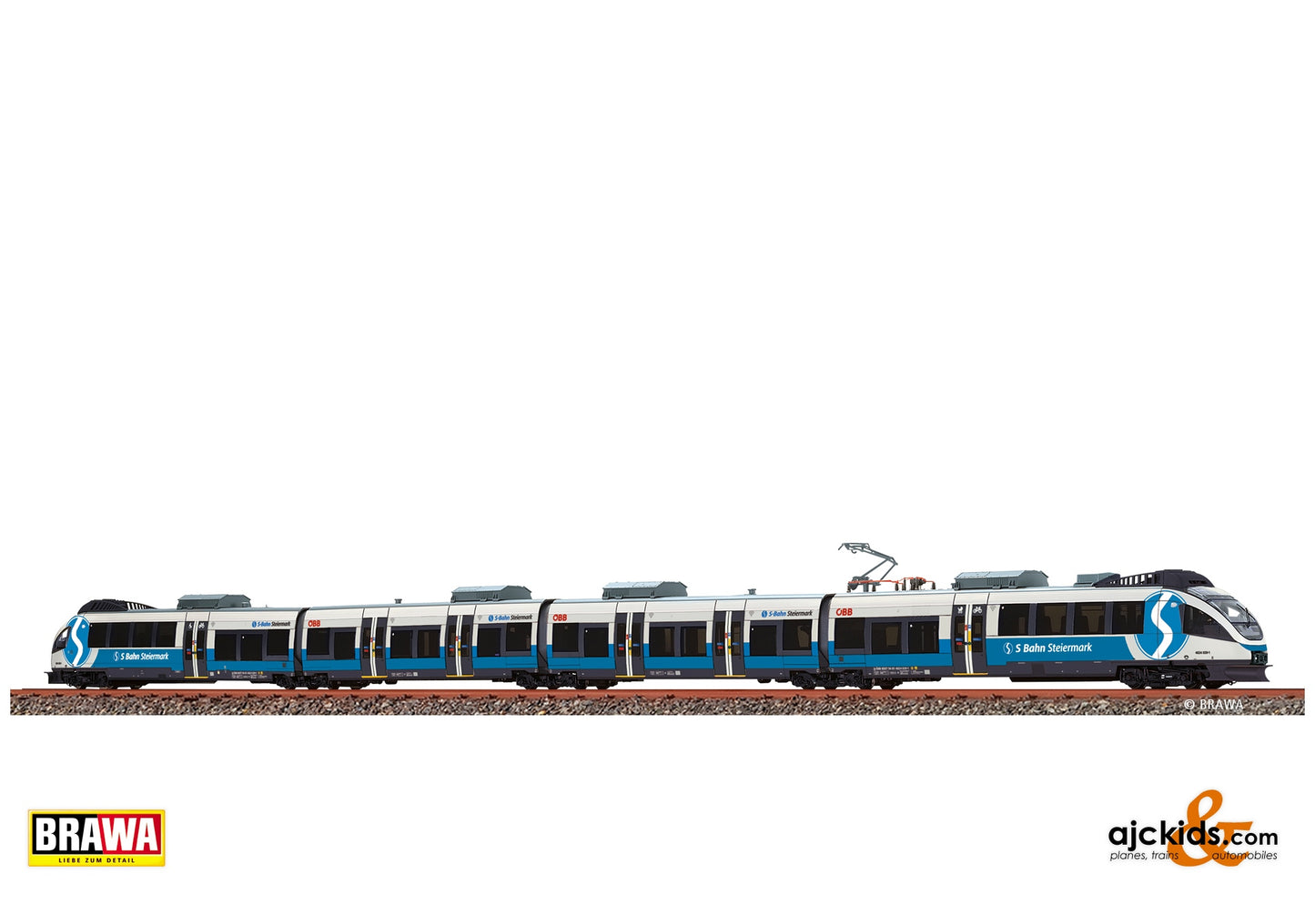 Brawa 44270 H0 Electric Railcar Talent BR 4024 ÖBB (Steiermark) at Ajckids. MPN: 4012278442709