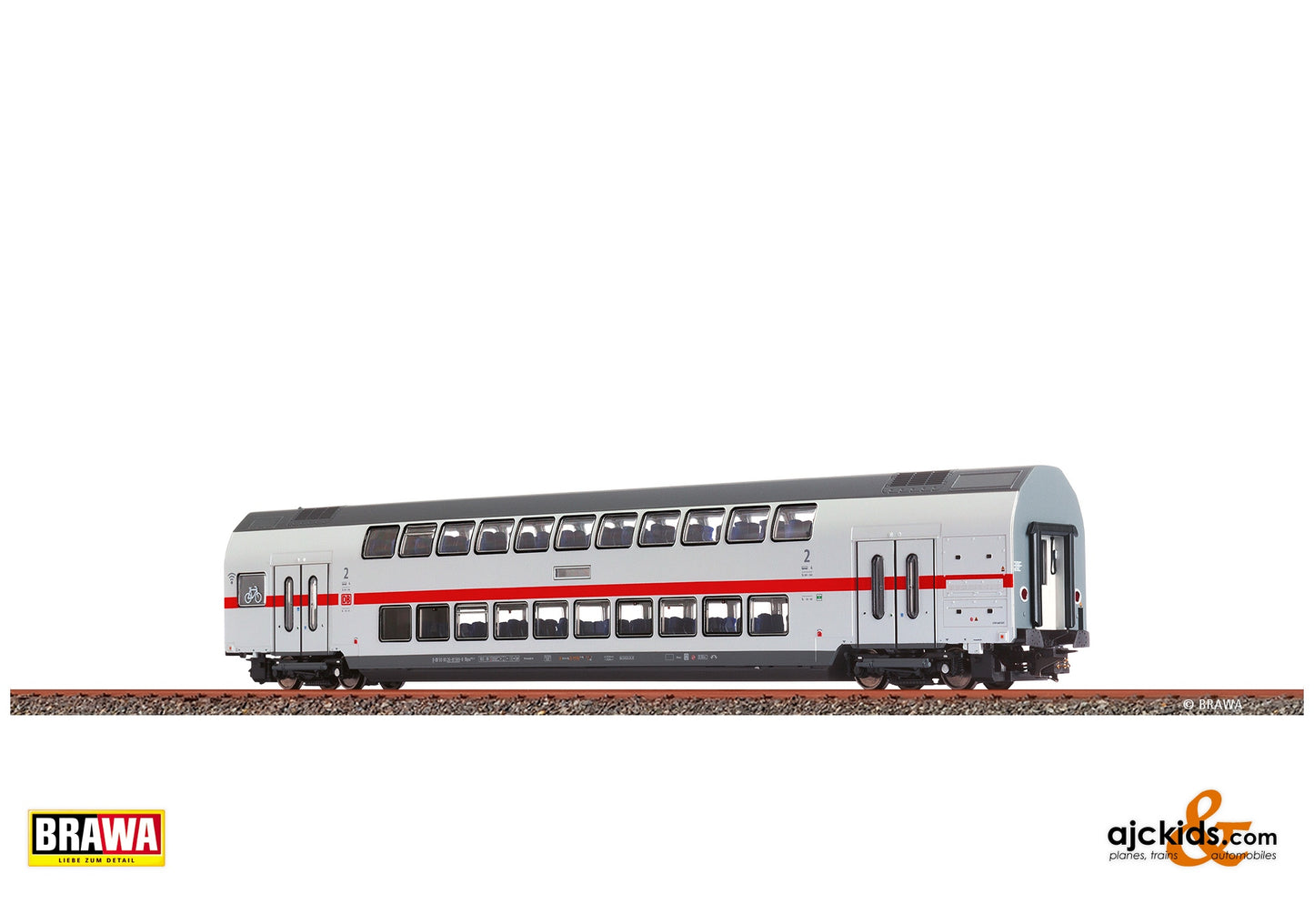 Brawa 44561 H0 TWINDEXX Vario IC2 Middle Wagon DB AG, 2nd class at Ajckids. MPN: 4012278445618