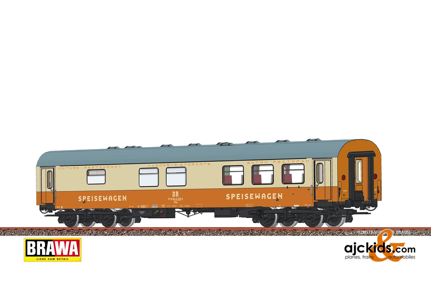 Brawa 45391 - H0 Passenger Coach WRge DR, IV