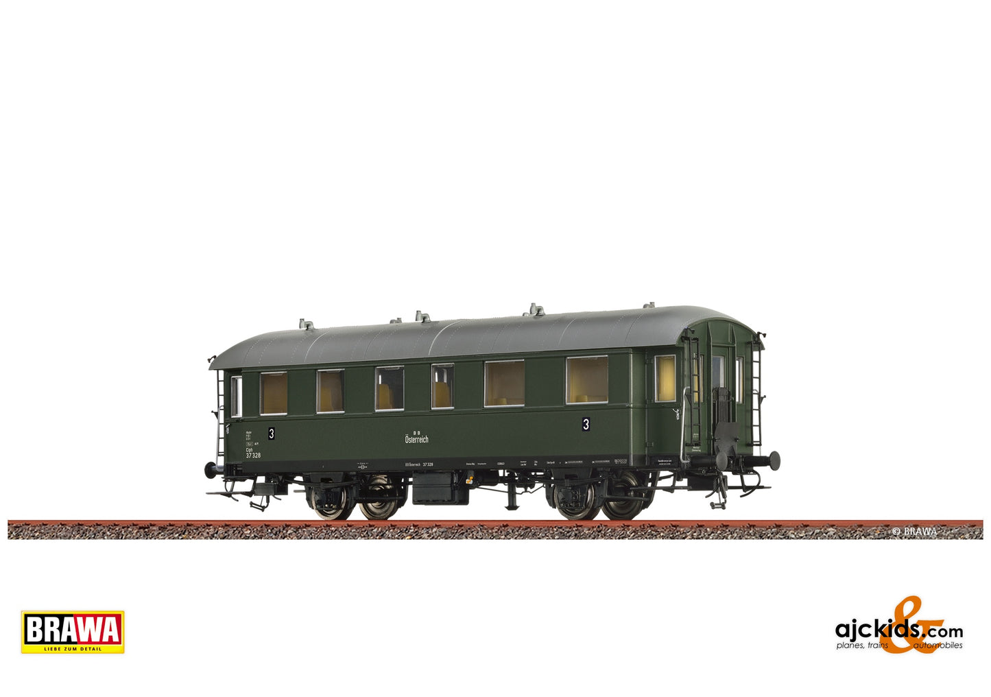 Brawa 45535 H0 Passenger Coach Ciph BBÖ at Ajckids. MPN: 4012278455358