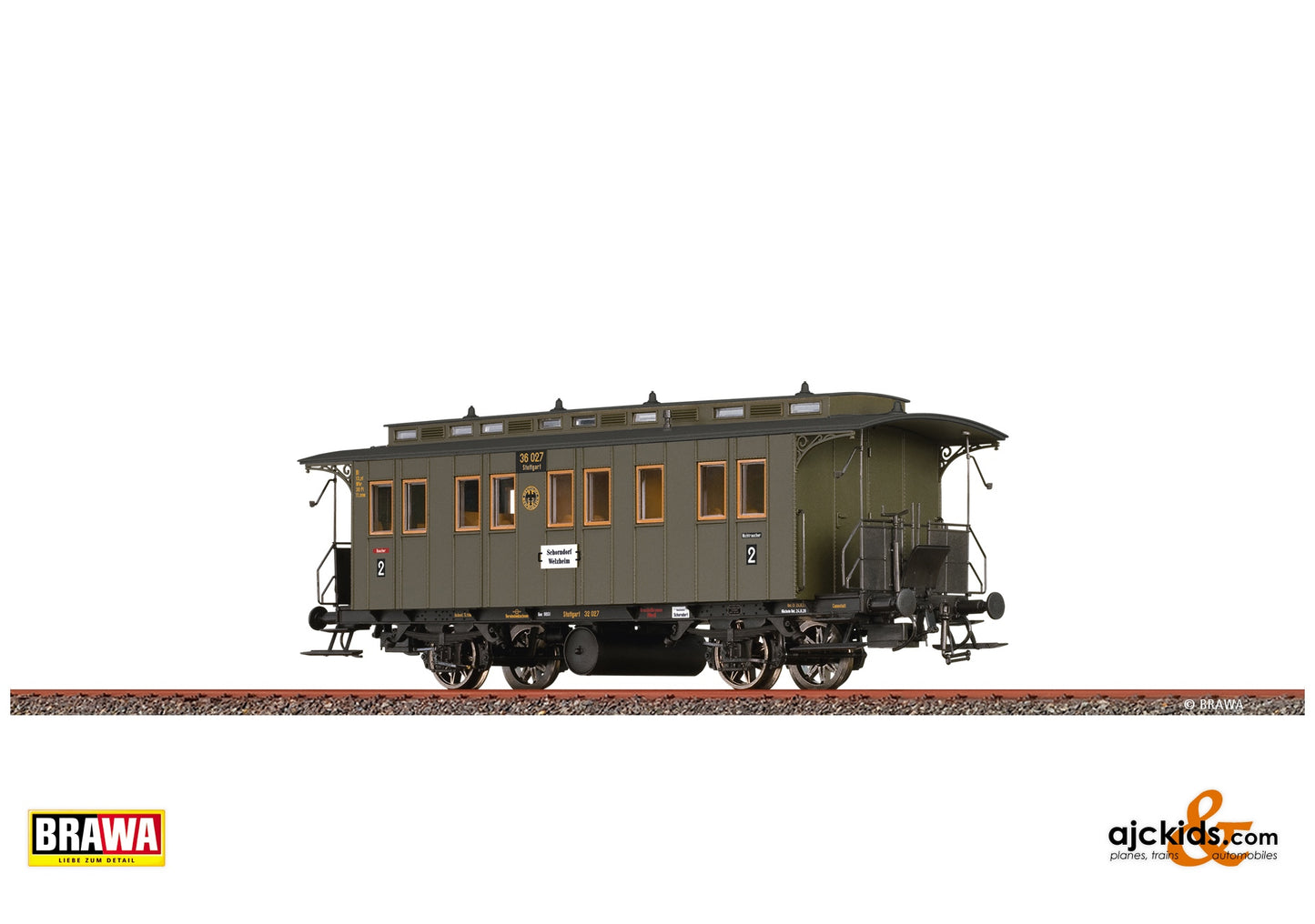 Brawa 45621 H0 Passenger Coach Bi DRG at Ajckids. MPN: 4012278456218