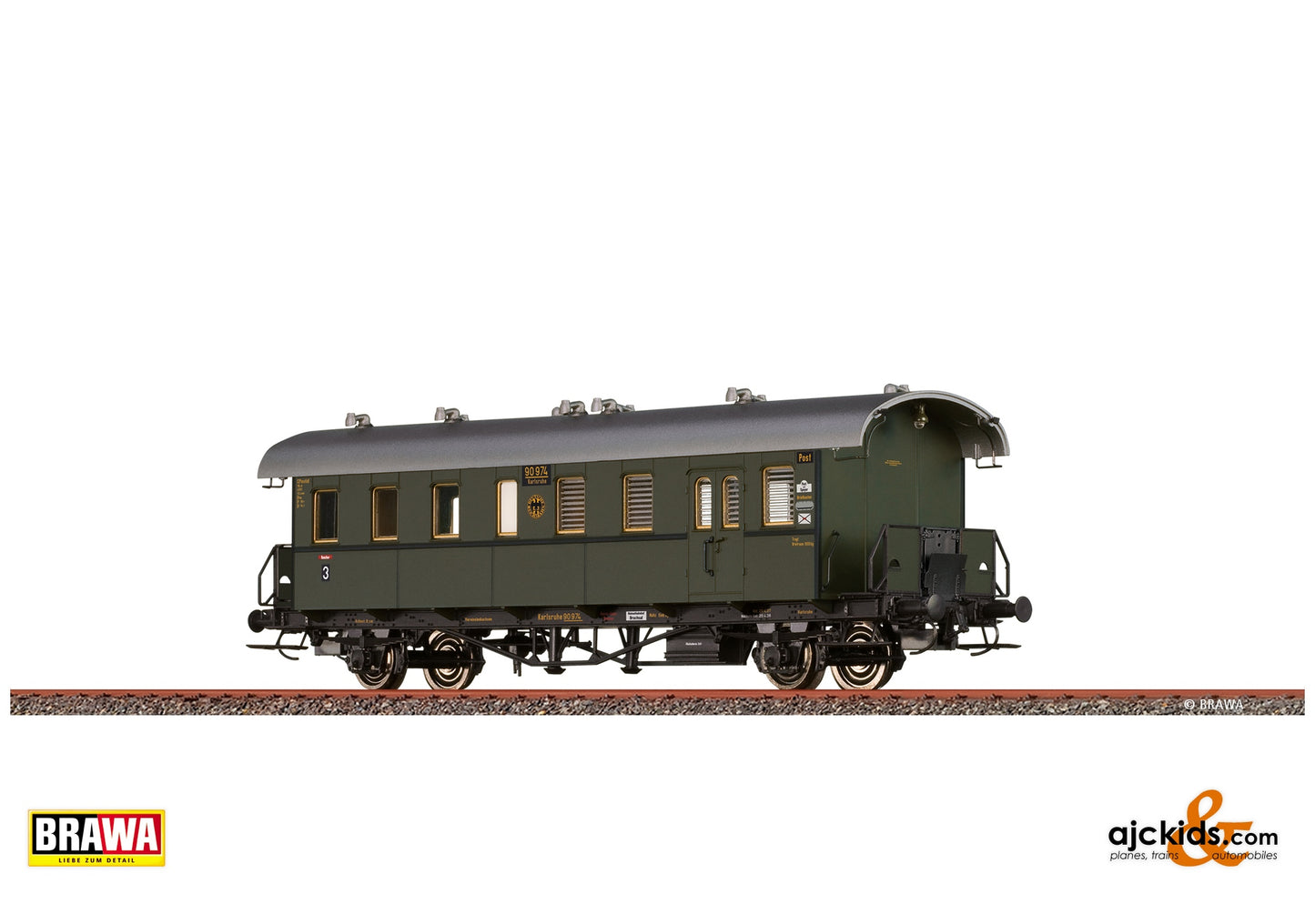 Brawa 45768 H0 Passenger Coach CPostid DRG at Ajckids. MPN: 4012278457680