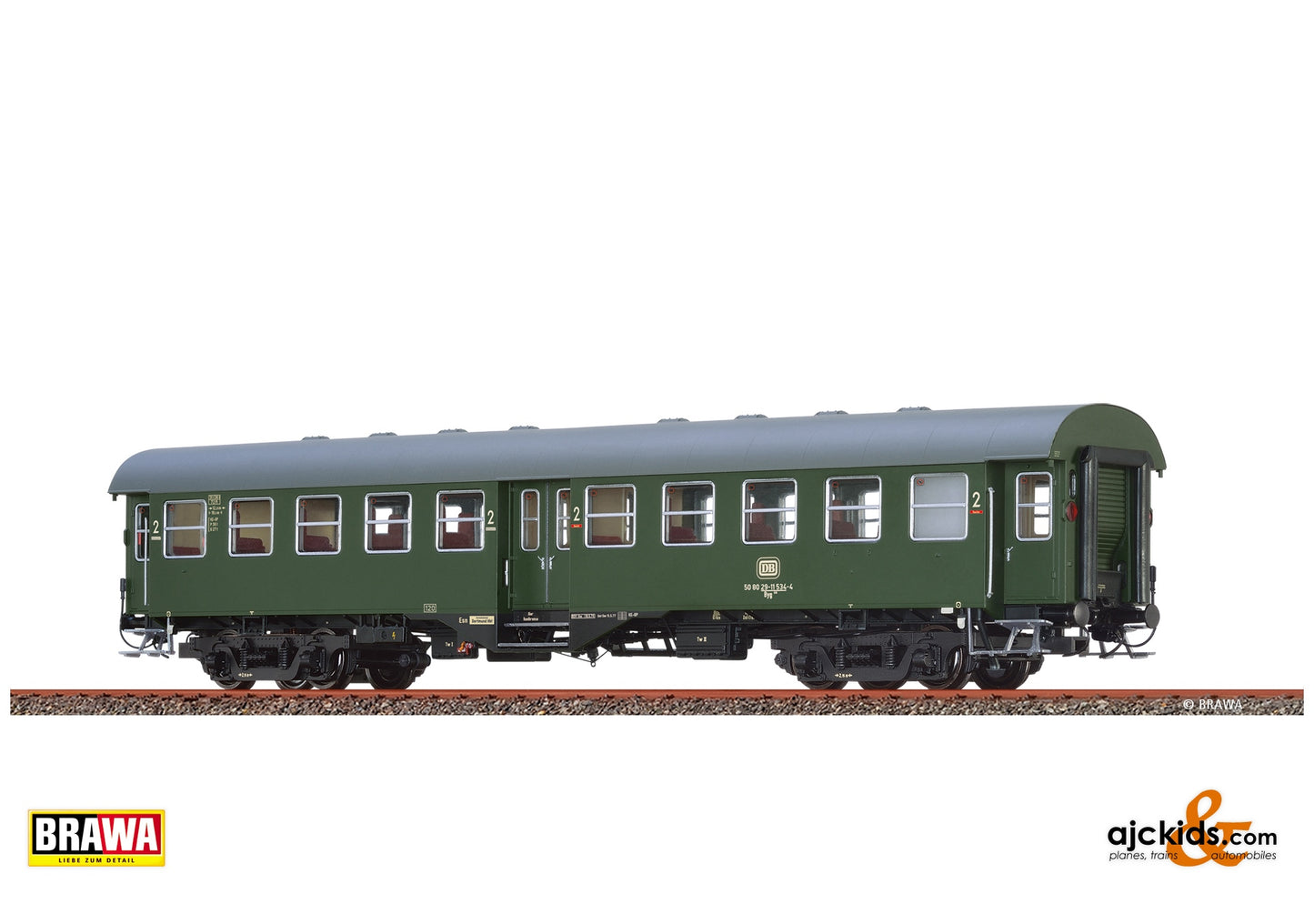 Brawa 46103 H0 Passenger Coach Byg 514 DB at Ajckids. MPN: 4012278461038