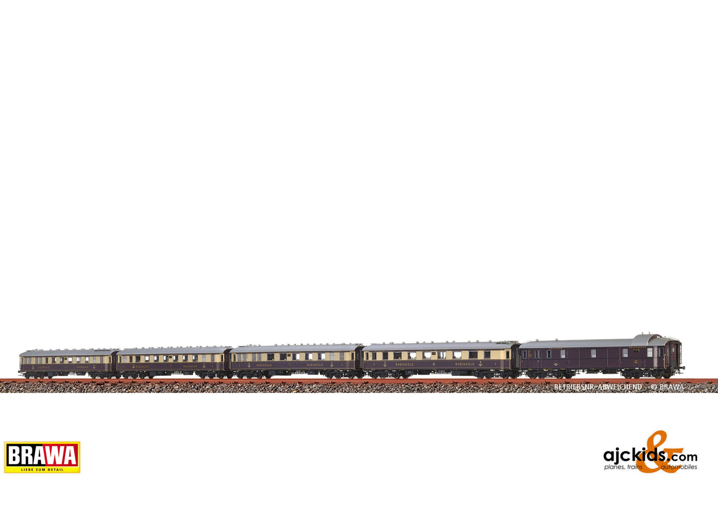 Brawa Set (5) Passenger Coach Rheingold DRG, Era II, DC Digital EXTRA 905.19 at Ajckids.com