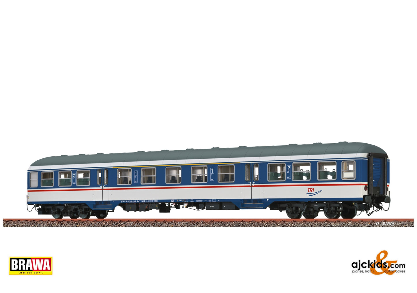 Brawa 46628 H0 Passenger Coach ABnrz417.6 TRI at Ajckids. MPN: 4012278466286