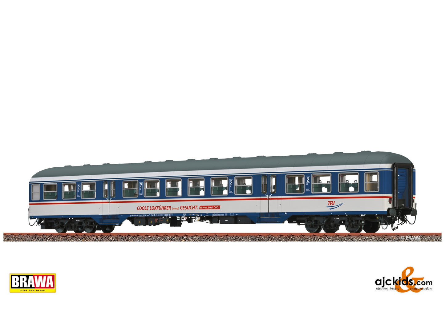 Brawa 46630 H0 Passenger Coach Bnrz450.3 TRI at Ajckids. MPN: 4012278466309